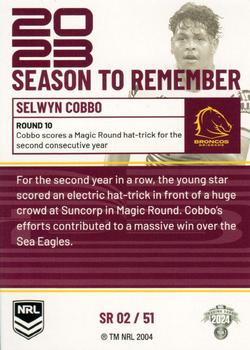 2024 NRL Traders Titanium - 2023 Season To Remember #SR02 Selwyn Cobbo Back